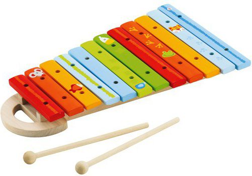 Sevi Bunter Holz-Xylophon Mit Tiermotiven (81855)