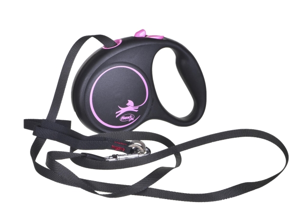 Flexi Schwarz Design S 5 M Fleksibel Hundesnor