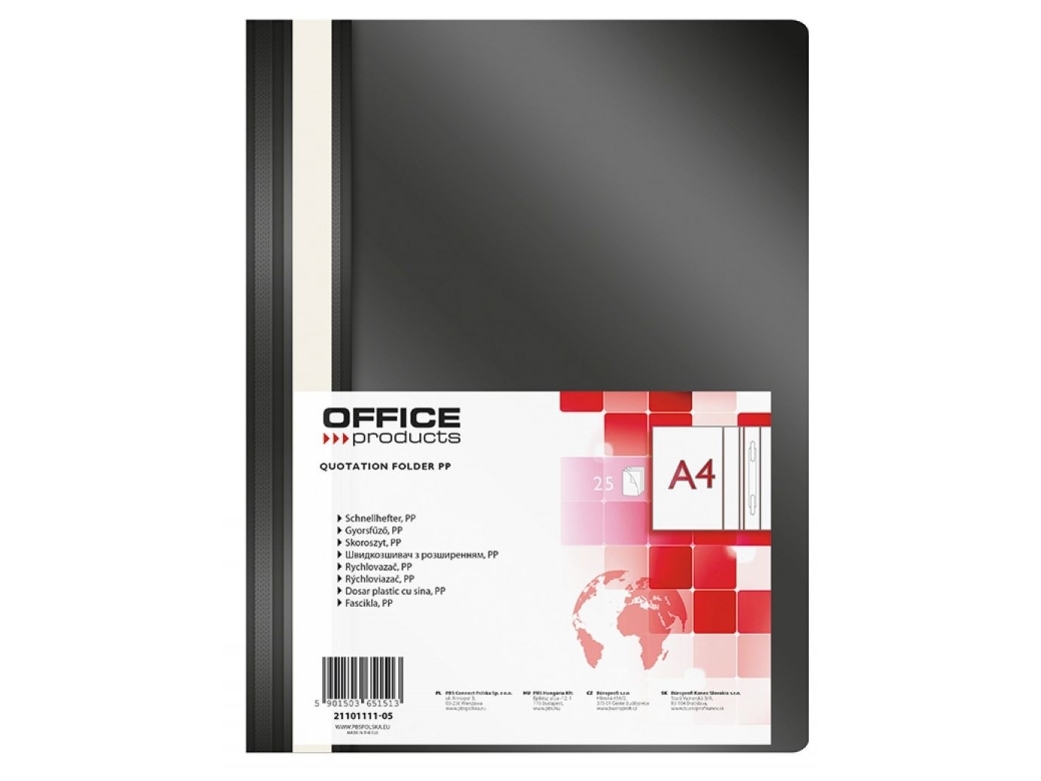 Office Products SKOR.OFFICE PRODUCTS A4 CZARNY SKOROSZYT - 21101111-05 | Fickor och skydd | GameStuff