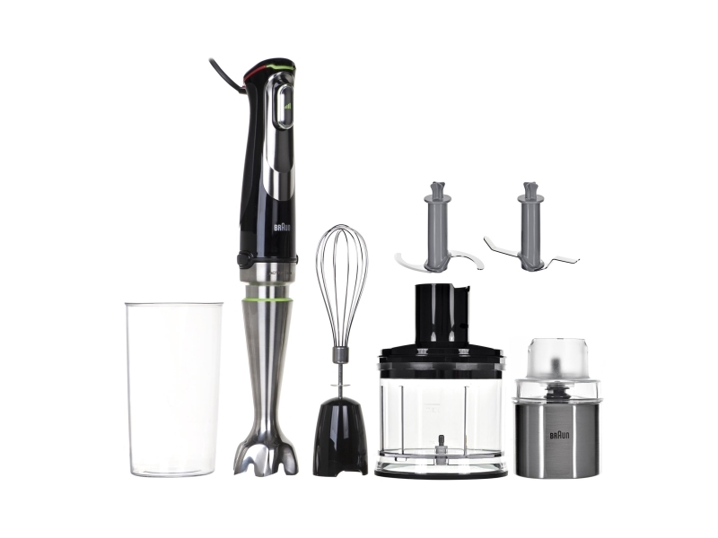Braun Multiquick 9 Mq9138xi, Pürierstab, 0,6 L, Eis-Crusher, 1,2 M, 1200 W, Schwarz, Edelstahl