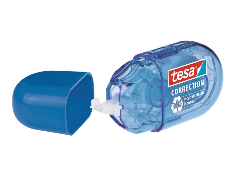Tesa ecoLogo MINI - Korrektionsrulle - 5 mm x 6 m - plastik, PET - pink, blå (pakke med 2)