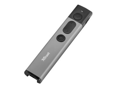 Trust Kazun Aluminium Wireless Presenter - Fjernbetjening Til Præsentation - 4 Knapper - Rf