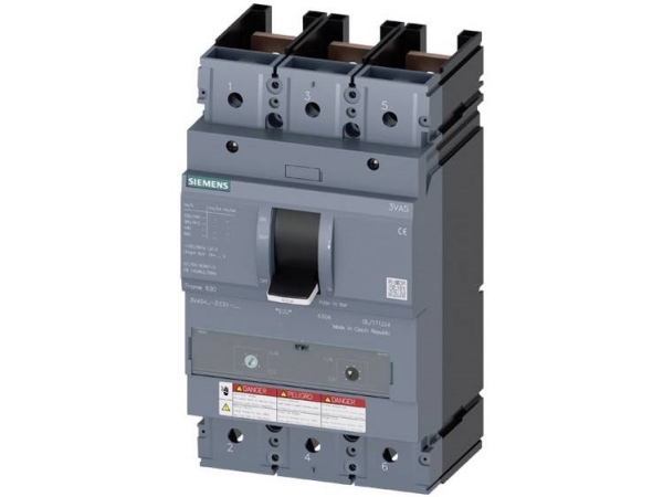 Siemens 3Va5460-7Ef31-0Aa0 Afbryder, 1 Stk. Indstillingsområde (Strøm): 420 – 600 A Koblingsspænding (Maks.): 600 V/Ac, 500 V/Dc (B X H X D) 138 X 24