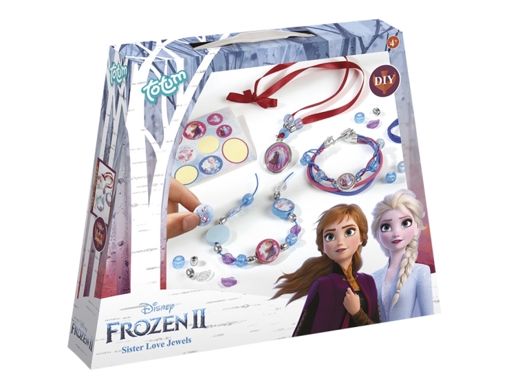 Totum Disney Frozen 2 Sister Love Jewels, Children""s jewellery making set, 4 vuosi/vuosia, Monivärinen