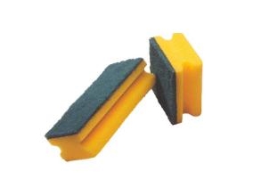Skuresvamp Nylon Gul/Grøn,10 pk x 10 stk/krt