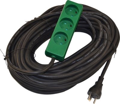 Blue Electric Kabelsatz - 25M - M/3 Box - Vergossener Stecker - Kabel: 3X1,5 Mm2 Gummi-Neopren
