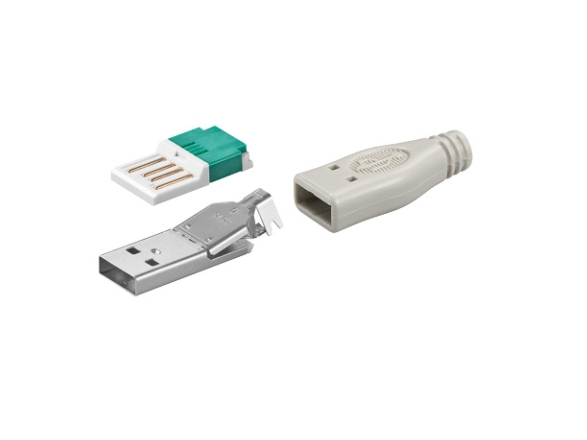 Goobay 12035, Usb Type-A, Grau, Männlich, Gerade, Rohs, 15,1 Mm