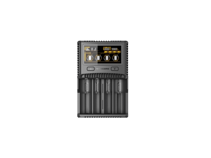 Nitecore SC4, Lithium jern fosfat (LiFePO4), Lithium-Ion (Li-Ion), AA, AAA, AAAA, C, D