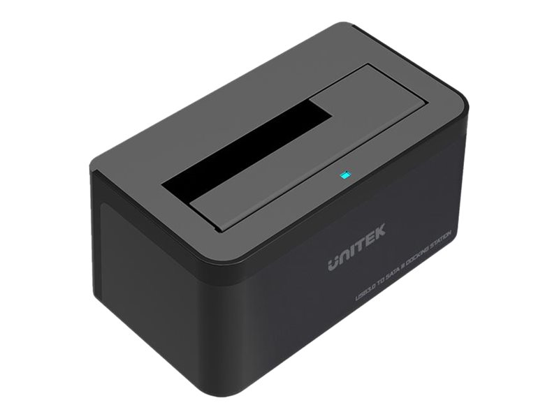Unitek Y-1078 - HDD dockingstation - båse: 1 - 2,5 / 3,5 delt - SATA 6Gb/s - USB 3.0 - sort