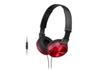 Sony Mdr-Zx310ap - Zx Series - Kopfhörer Mit Mikrofon - Ohrumschließend - Kabelgebunden - 3,5 Mm Stecker - Rot