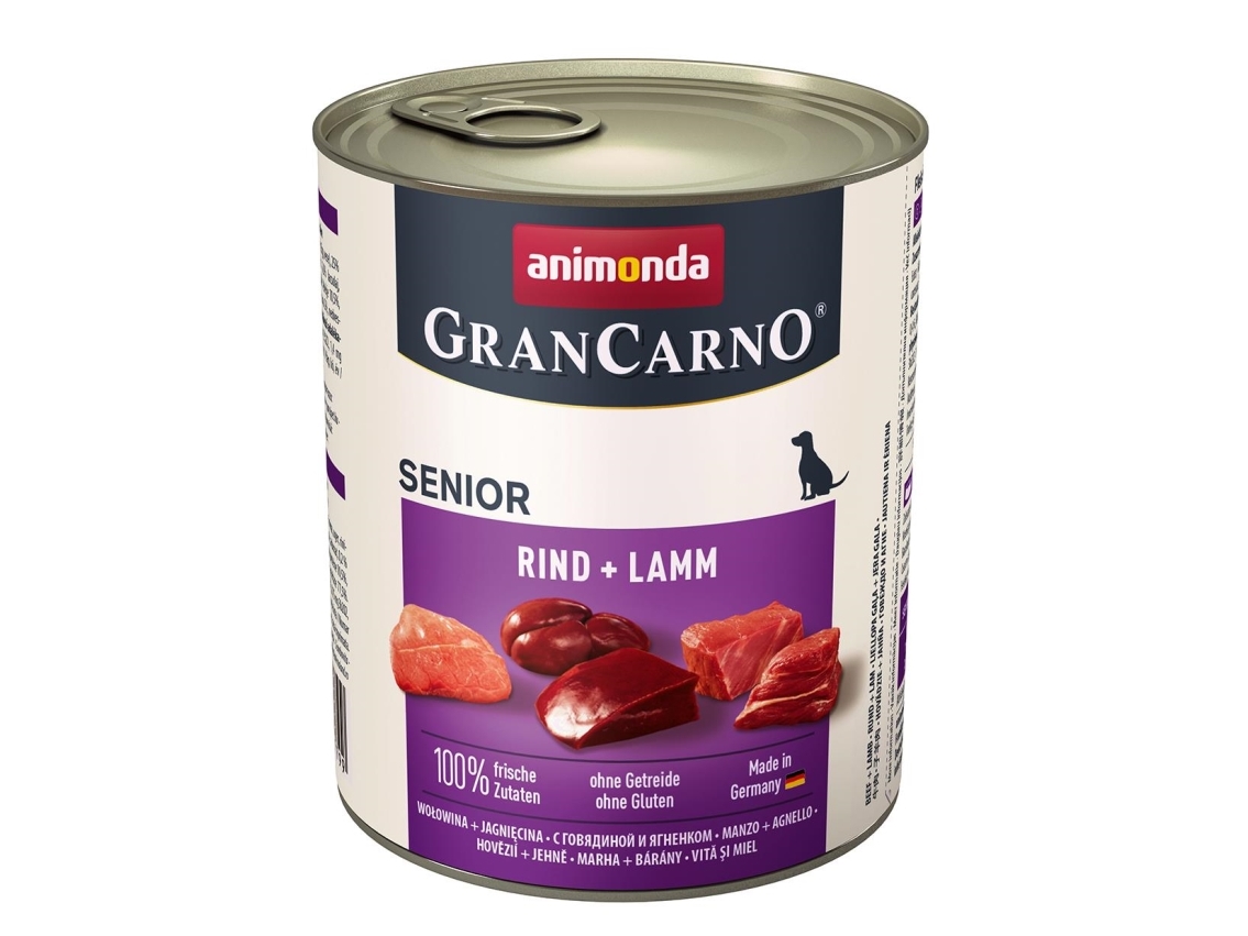 animonda GranCarno naudanliha + lammas, Senior, Pihvi, Lammas, 800 g, soijaton
