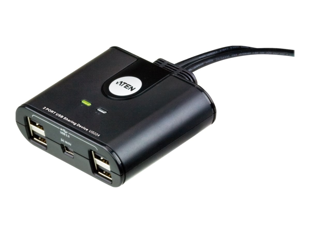 Aten Us224 2-Port Usb Peripheral Sharing Device - Usb Sharing Switch Til Periferiudstyr - Desktop