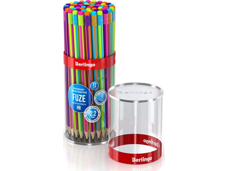 Berlingo Hb Bleistift Mit Radiergummi Berlingo Fuze Rund Spitz