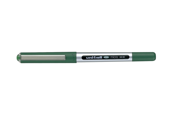 Rollerpen Uni-ball grøn 0,2mm UB-150 Eye Micro - (12 stk.) | Skrivredskap - Kulspetspennor & Reservoarpennor - Rullpennor | GameStuff