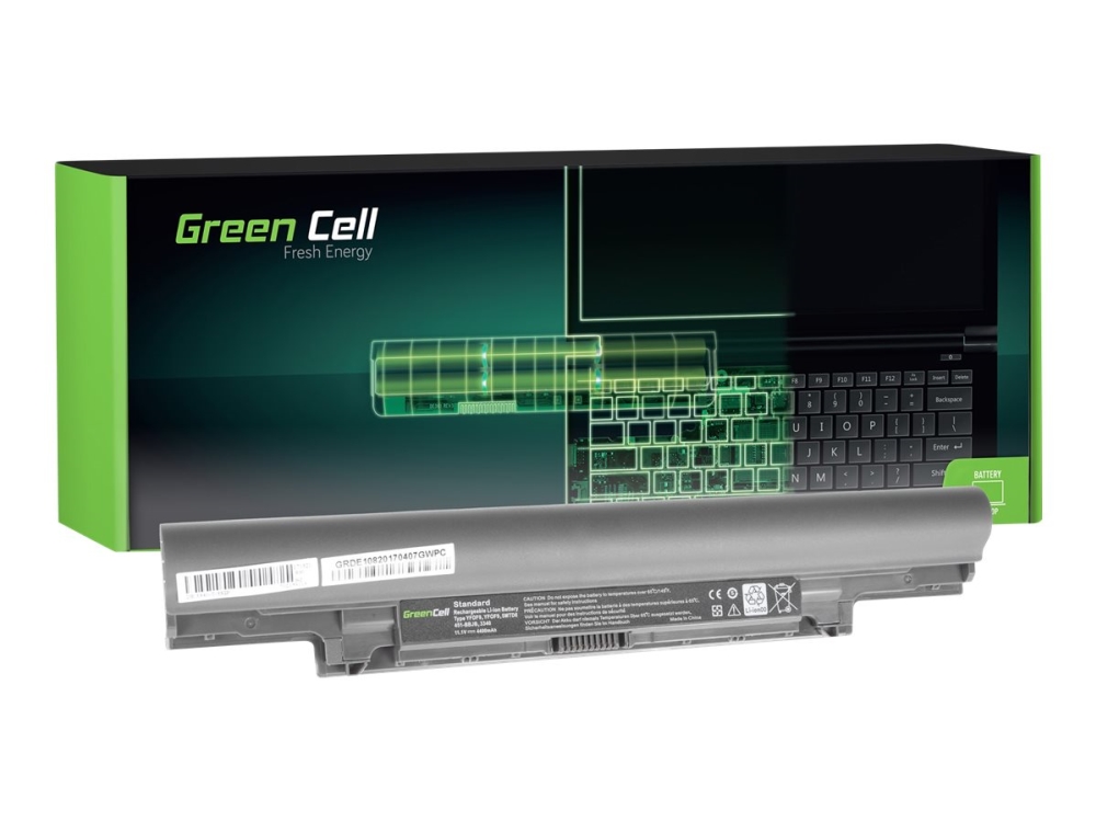 Green Cell - Batteri til bærbar computer (svarende til: Dell 7WV3V, Dell JR6XC, Dell YFDF9) - Litiumion - 6-cellet - 4400 mAh - grå - for Dell Latitude 3340