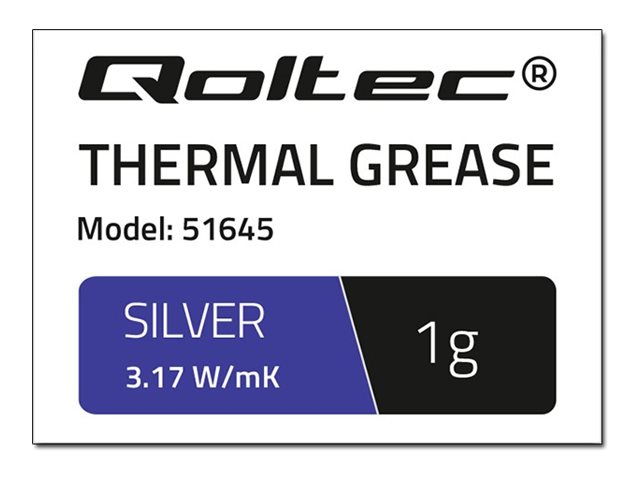 Qoltec 51645, 3,17 W/M·K, Silber, 0,067 °C/W, 1 G, 1 Stück(E)