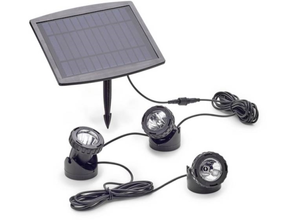 Pontec 77939 Teichbeleuchtung Set Mit 3 Leds (Rgb) 0,5 W Schwarz
