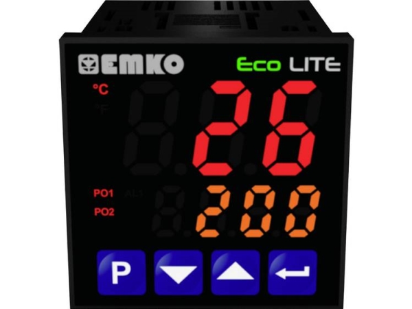 Emko Ecolite.4.6.1R.0.0 Temperaturregler Pt100, J, K, R, S, T, L -199 Bis +999 °C Relais 5 A (L X B X H) 90 X 48 X 48 Mm