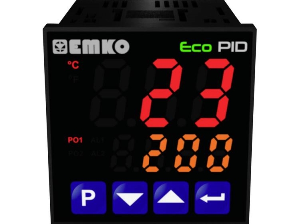 Emko Ecopid.4.6.1R.S.0 Temperaturregulator Pt100, J, K, R, S, T, L -199 Til +999 °C Relæ 5 A, Ssr (L X B X H) 90 X 48 X 48 Mm