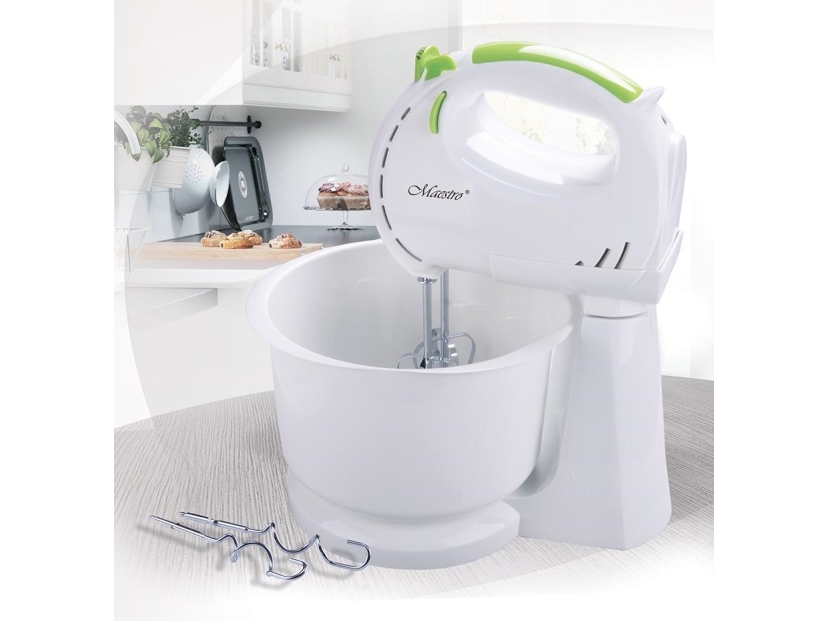 Maestro Mr-551 Stand Mixer With Rotating Bowl 600 W Black Steel