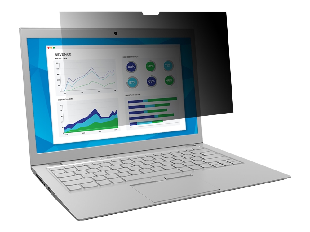 3M Blickschutzfilter Für 13.3In Laptop, 16:9, Pf133w9b, 33,8 Cm (13.3"), 16:9, Notebook, Rahmenloser Blickschutzfilter, Anti-Glanz, Privatsphäre, 30