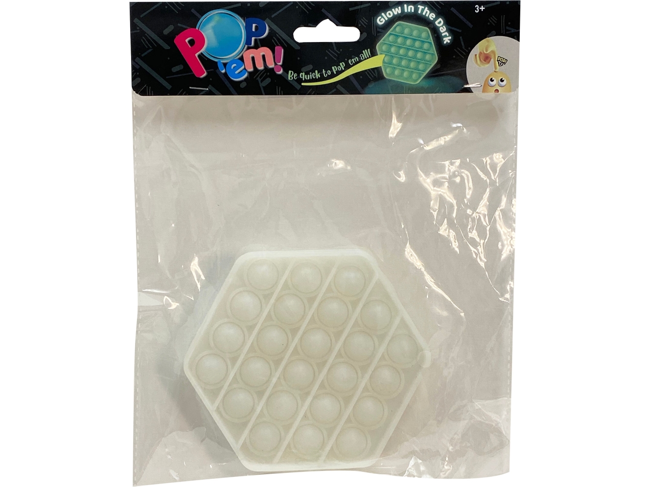 Pop It - Fidget - Glow In The Dark - 1 stk. - Assorteret | N - A | GameStuff