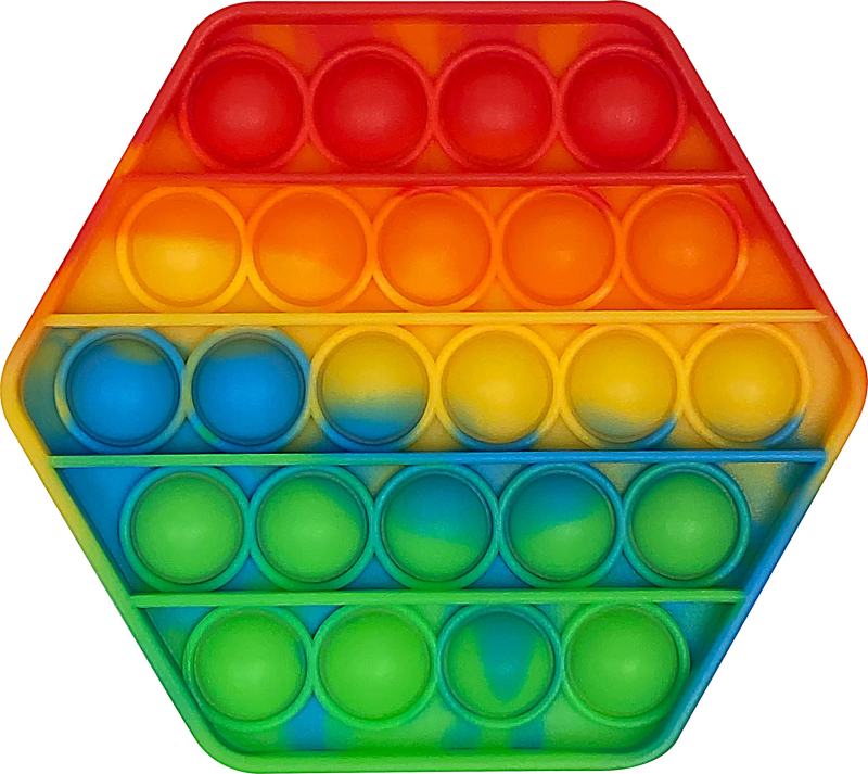Pop It - Fidget - Rainbow - 1 stk. - Assorteret