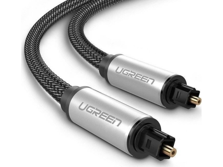 Optisk Kabel Toslink - Toslink 2 M Med Nylonarmering Av108 Grå Ugreen