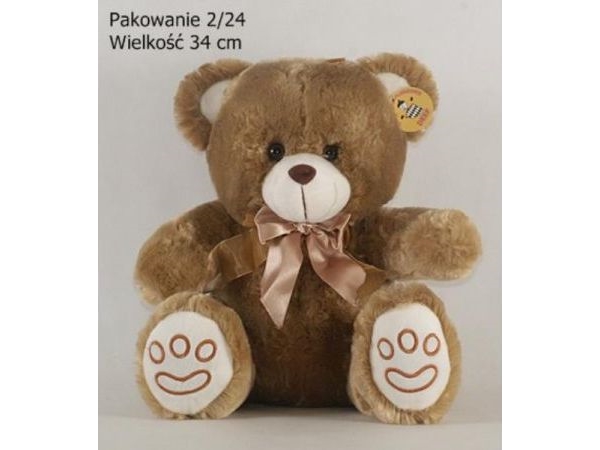 Deef-Bamse Med Satinkort B. Large 03441