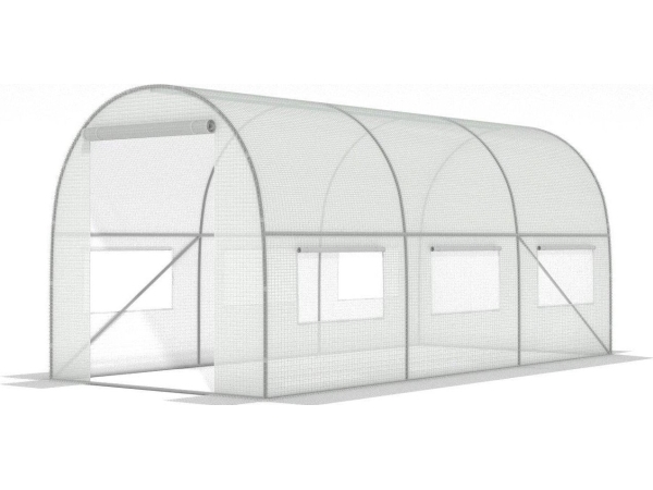 FUNFIT Polytunnel White with windows - 10m2 = 400 * 250 * 200
