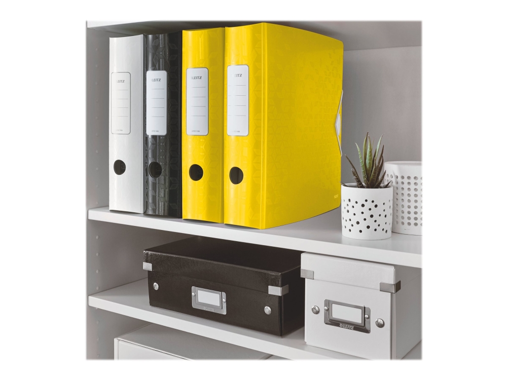 Brevordner Leitz Active WOW A4/80mm gul - (5 stk.)