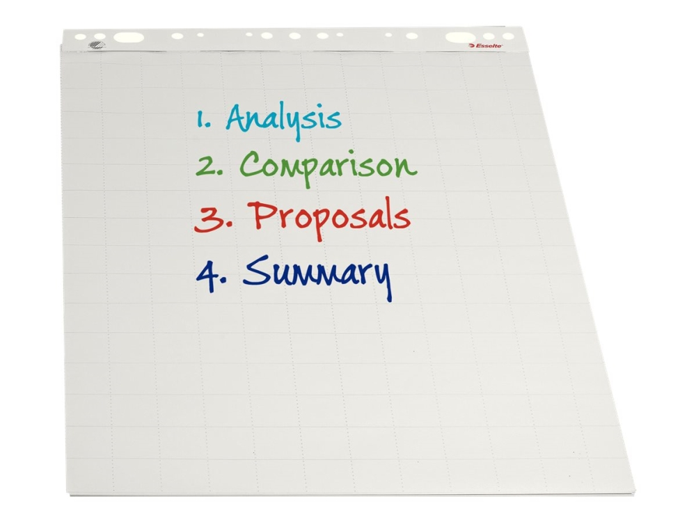 Esselte Standard - Flipdiagramblock - 550 x 750 mm - 50 ark - vitt - fyrkantig - multihålslaget | Möbler - Tavla & Displays - Flipoverpapper | GameStuff