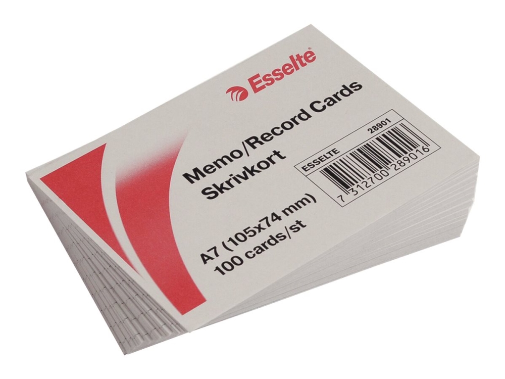 Esselte Cardo - Postkort - A7 (74 x 105 mm) - liggande - vitt - linjerad (paket om 100) | Arkivering - Presentationsmappar och omslag - Dokument Presentation och tillbehör | GameStuff