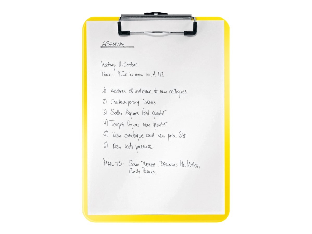 Clipboard Leitz Wow Uden Forside A4 Gul 10 Stk.