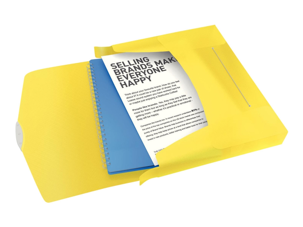 Esselte Vivida arkivbox PP A4 40 mm VIVIDA gul - (5 st.) | Arkivering - Binders - Övriga | GameStuff