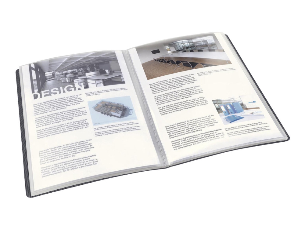 Displaymappe Panorama Vivida PP m/40 lommer sort - (10 stk.) | Arkivering - Presentationsmappar och omslag - Demomappar | GameStuff