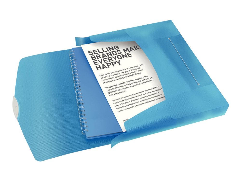 Esselte Vivida - Boxfil - för A4 (210 x 297 mm) - kapacitet: 380 ark - genomskinlig, vivid blue | Arkivering - Binders - Övriga | GameStuff