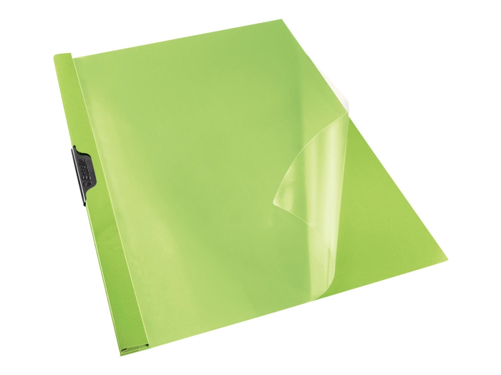 Esselte Clip File A4 kansiot, Vihreä, Polyvinyylikloridi (PVC), 25 arkkia, A4, 5 mm, 218 mm