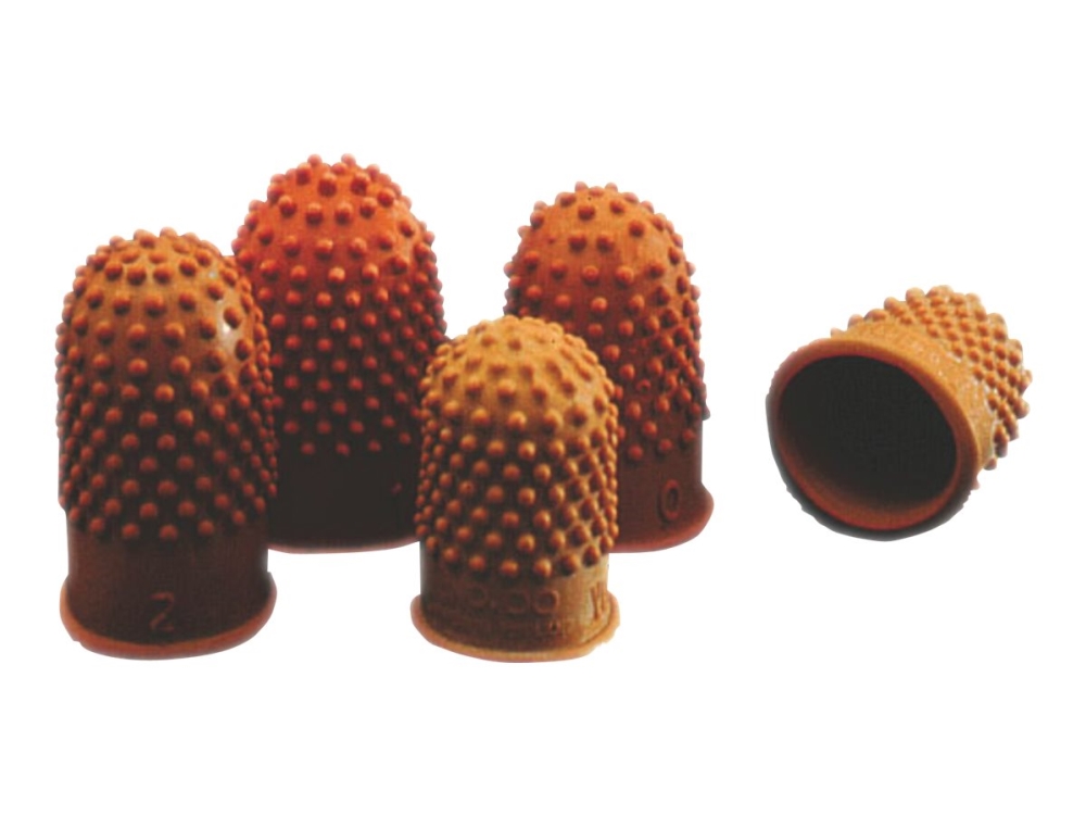 Rexel Size 2 - Fingerborg - gummi - mörkorange (paket om 10) | Kontorsmaterial - Kontorstillbehör - Övriga | GameStuff