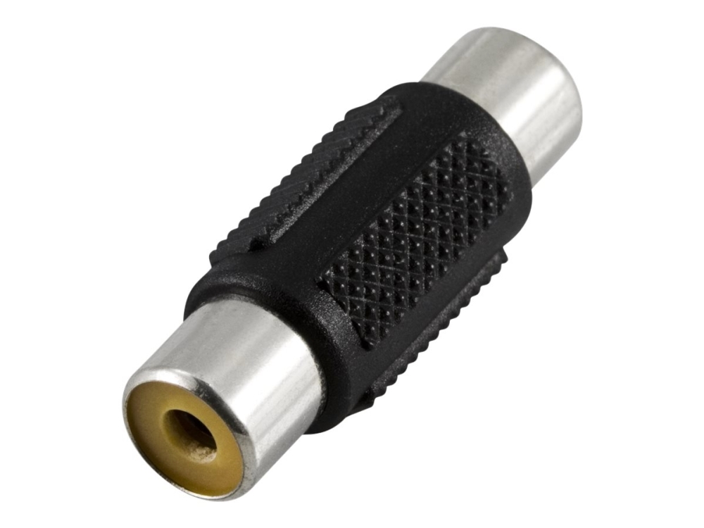 Deltaco - Video / Lyd Adapter - Rca Hun Til Rca Hun - Sort