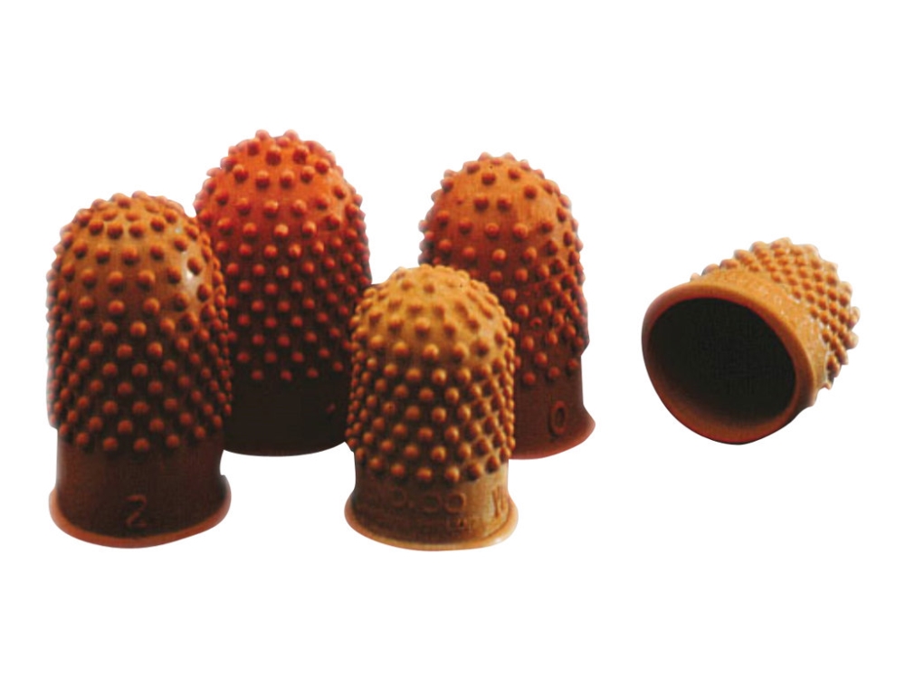 Rexel Size 2 - Gummifingerbøl - gummi - mørkorange (pakke med 10)