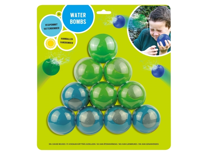 Spring Summer Påfyllningsbara Vattenbombbollar 10 st. | Utomhusleksaker - Studsmattor & Hoppborg - Hoppborg m/vatten | GameStuff