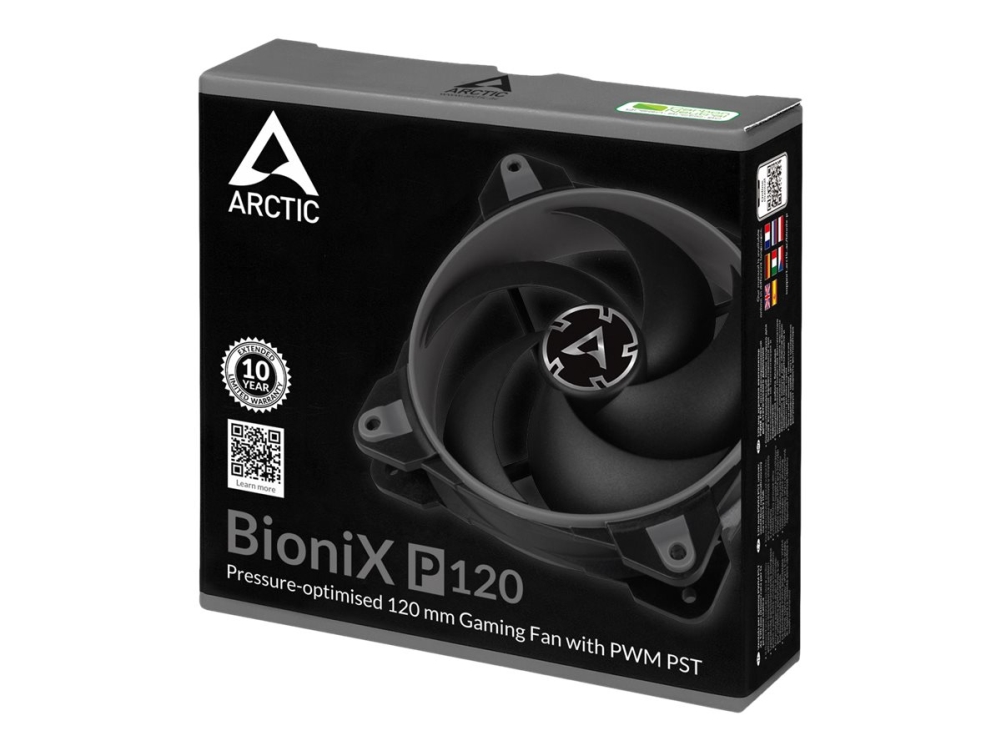 Bionix P120 (Grey) - Pressure-Optimised 120 Mm | Datorkomponenter - Datorchassin & Tilbeör - Chassi fläktar | GameStuff