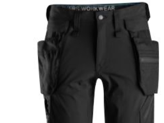 Snickers Workwear 6108 Litework Shorts+ Med Aftagelige Hylsterlommer, Sort, Størrelse 50
