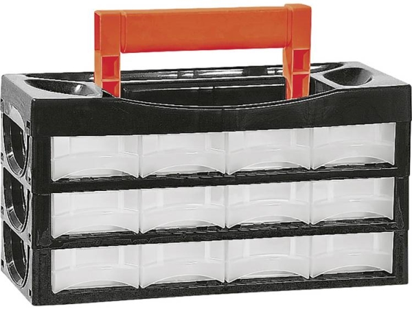 Alutec 66009 Sortimentskasten (L X B X H) 128 X 34 X 68 Mm Anzahl Der Fächer: 12 1 St