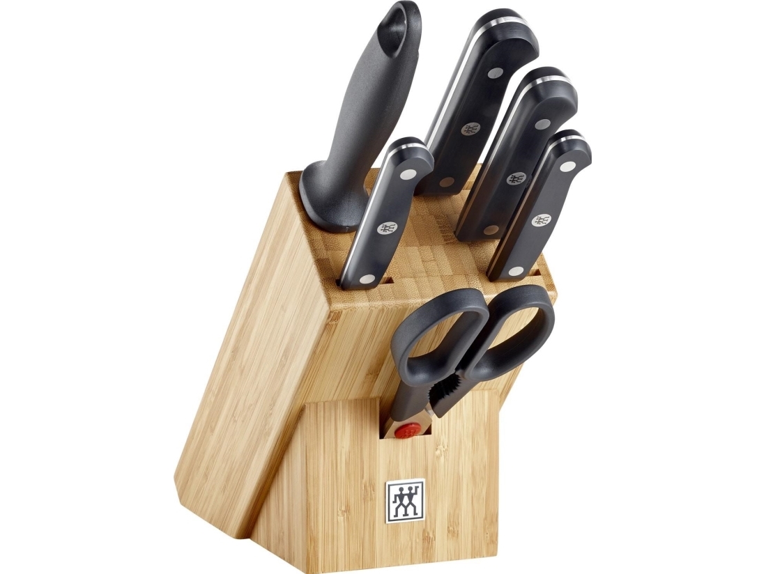 ZWILLING Gourmet Sæt med knivblok 7-dele, Natur billede