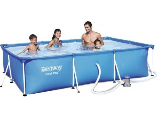 Bestway Steel Pro 56411, 3300 L, Indrammet pool, Blå, 20,7 kg