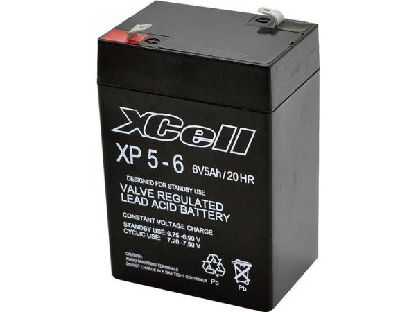 Xcell Xp 5 - 6 Xcexp56 Blei-Säure-Akku 6 V 5 Ah Bleivlies (B X H X T) 70 X 107 X 47 Mm Flachstecker 4,8 Mm Wartungsfrei