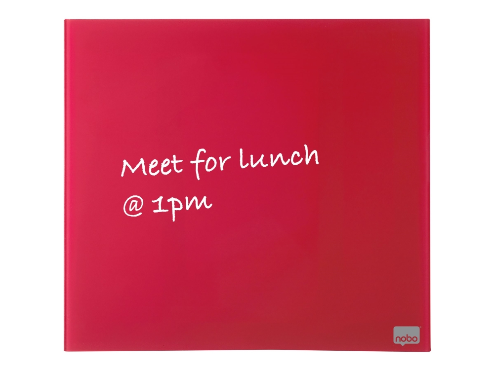 Nobo - Whiteboard-tavla - 450 x 450 mm - glas - magnetisk - röd | Möbler - Tavla & Displays - Glastavla | GameStuff