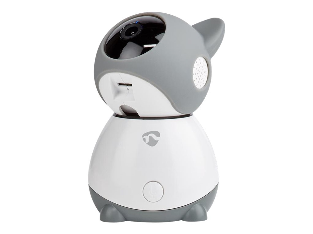 Nedis SmartLife WIFICI30CGY – Nettverksovervåkingskamera – innendørs – farge (Dag og natt) – 2 MP – 1920 x 1080 – 1080p – fastfokal – lyd – trådløs – Wi-Fi – DC 5 V